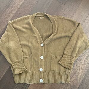 Babaa cotton no. 16 cardigan in Irish Moss